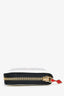 Christian Louboutin White/Leopard Print Patent Leather Long Zip Wallet