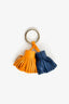 Hermès Blue/Yellow Leather Tassel 'Uno-Dos' Key Ring
