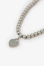Tiffany & Co. Sterling Silver Beaded Heart Tag Bracelet