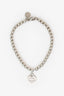 Tiffany & Co. Sterling Silver Beaded Heart Tag Bracelet