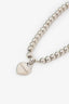 Tiffany & Co. Sterling Silver Beaded Heart Tag Bracelet