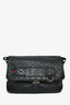 Gucci Black Leather GG Web Detail 'Guccissima' Messenger Bag