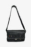 Gucci Black Leather GG Web Detail 'Guccissima' Messenger Bag