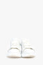 Alexander McQueen White/Green Leather Platform Sneakers Size 36.5