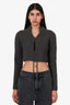 Altuzarra Grey Wool Zuri Rib Knit Cardigan Size XS