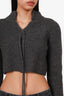 Altuzarra Grey Wool Zuri Rib Knit Cardigan Size XS