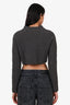 Altuzarra Grey Wool Zuri Rib Knit Cardigan Size XS