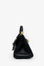 Dolce & Gabbana Black Leather Medium My Sicily Top Handle Bag With Strap