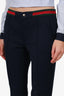 Gucci Navy/Web Twill Jodhpurs Size XS
