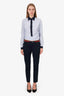 Gucci Navy/Web Twill Jodhpurs Size XS