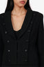 Pre-Loved Chanel™ 03C Black Wool Cocomark Button Jacket Size 38