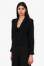 Pre-Loved Chanel™ 03C Black Wool Cocomark Button Jacket Size 38