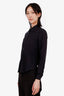 Burberry Black Cotton Button Down Size M
