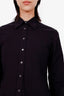 Burberry Black Cotton Button Down Size M