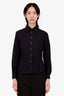 Burberry Black Cotton Button Down Size M