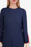 Valentino Navy Ruffle Sleeve Mini Dress Size 6