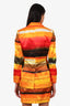 Moschino Jeans Orange/Red Printed Single Breasted Blazer + Skirt Set Size 42