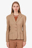 Moschino Cheap & Chic Brown Cotton Tie-Back Blazer Size 10