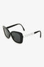 Pre-Loved Chanel™ Black White Crystal Embellished Logo Handle Sunglasses