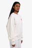 Ami Paris White 'Ami de Coeur' Sweatshirt Size M