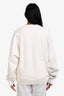 Ami Paris White 'Ami de Coeur' Sweatshirt Size M