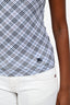 Burberry London Blue Label Blue Check Cotton Tank Top Size 38