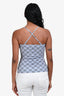 Burberry London Blue Label Blue Check Cotton Tank Top Size 38