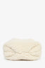 Polene Cream/Brown Shearling/Leather Top Handle