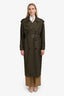 Burberry Green Cotton 'Castleford' Trench Coat Size 4