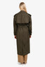 Burberry Green Cotton 'Castleford' Trench Coat Size 4