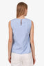 JW Anderson Blue/White/Black Lace & Striped Sleeveless Blouse Size 4
