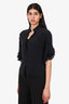 Roberto Cavalli Black Ruffle Blouse Size 44