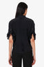 Roberto Cavalli Black Ruffle Blouse Size 44