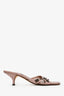 Miu Miu Blush Leather Beaded Detailed Kitten Heels Size 39