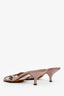 Miu Miu Blush Leather Beaded Detailed Kitten Heels Size 39