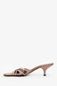 Miu Miu Blush Leather Beaded Detailed Kitten Heels Size 39