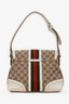 Gucci Beige Ophidia GG Web Shoulder Bag