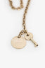 Gucci Gold Trademark Logo Round Bag Charm