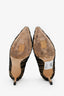 Jimmy Choo Black/Beige Mesh Dotted Pointed Toe Pumps Size 36.5