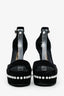Stuart Weitzman Black Suede Pearl Embellished Platform Heels Size 36