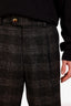 Brunello Cucinelli Grey Silk/Wool Check Trousers Size 50 Mens