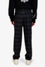 Brunello Cucinelli Grey Silk/Wool Check Trousers Size 50 Mens