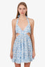 Tularosa Blue/White Floral Print Olynne Mini Dress Size M