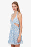 Tularosa Blue/White Floral Print Olynne Mini Dress Size M