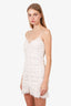 For Love & Lemons White Lace Ruched Mini Dress Size S