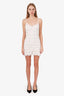 For Love & Lemons White Lace Ruched Mini Dress Size S