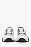 Fendi White Leather Mesh Zucca Canvas Flow Sneakers Size 39
