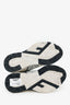 Fendi White Leather Mesh Zucca Canvas Flow Sneakers Size 39