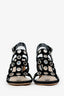 Prada Black Suede Grommet Sandals Size 38.5