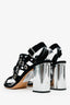Prada Black Suede Grommet Sandals Size 38.5